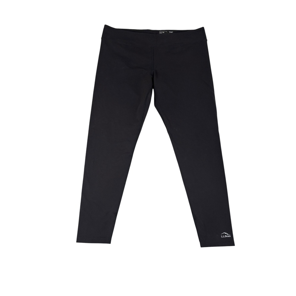 LL Bean Womens‎ Leggings UPF 50+  Performance Tights Yoga Black XL Reg 500696